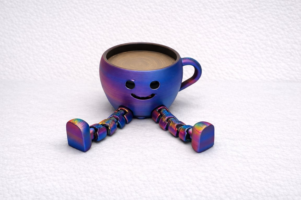 Articulated Cute Coffee Cup Buddy - 50 - 60 - 30mm