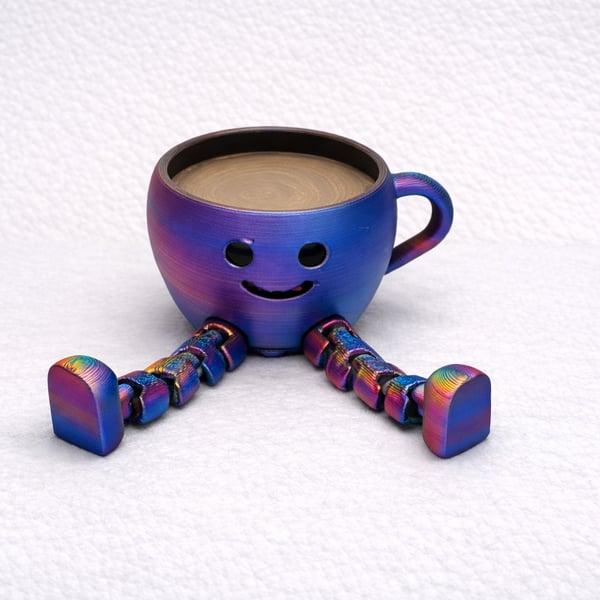 Articulated Cute Coffee Cup Buddy - 50 - 60 - 30mm