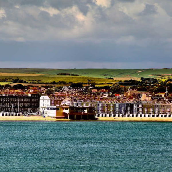 Picture Weymouth Seafront. Beach Print, Weymouth, Dorset Photo