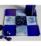  Fused Glass Trivet Trivet 16cm Dichroic Blue 019 - Image 4
