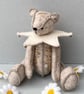 Embroidered artist bear,  one of a kind collectable teddy bear by Bearlescent  - Image 2