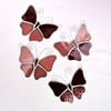 Stained Glass Butterfly Suncatcher - Pink