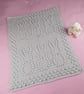 Grey Crochet Bunny Baby Blanket - Bobble Stitch Pram Blanket - Image 1