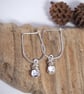  Silver Pebble Drops Earrings - Image 1