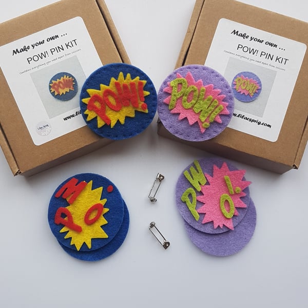 Make Your Own POW! Superhero Brooch Kit