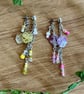 Mini Fondant Fancy Earrings - Mismatched Glitter Cake Rhinestone Studs