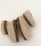 Knitted baby booties, gender neutral boots for premature, newborn 