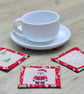 Coasters -Set of Four Quilted Christmas Coasters. - Image 1