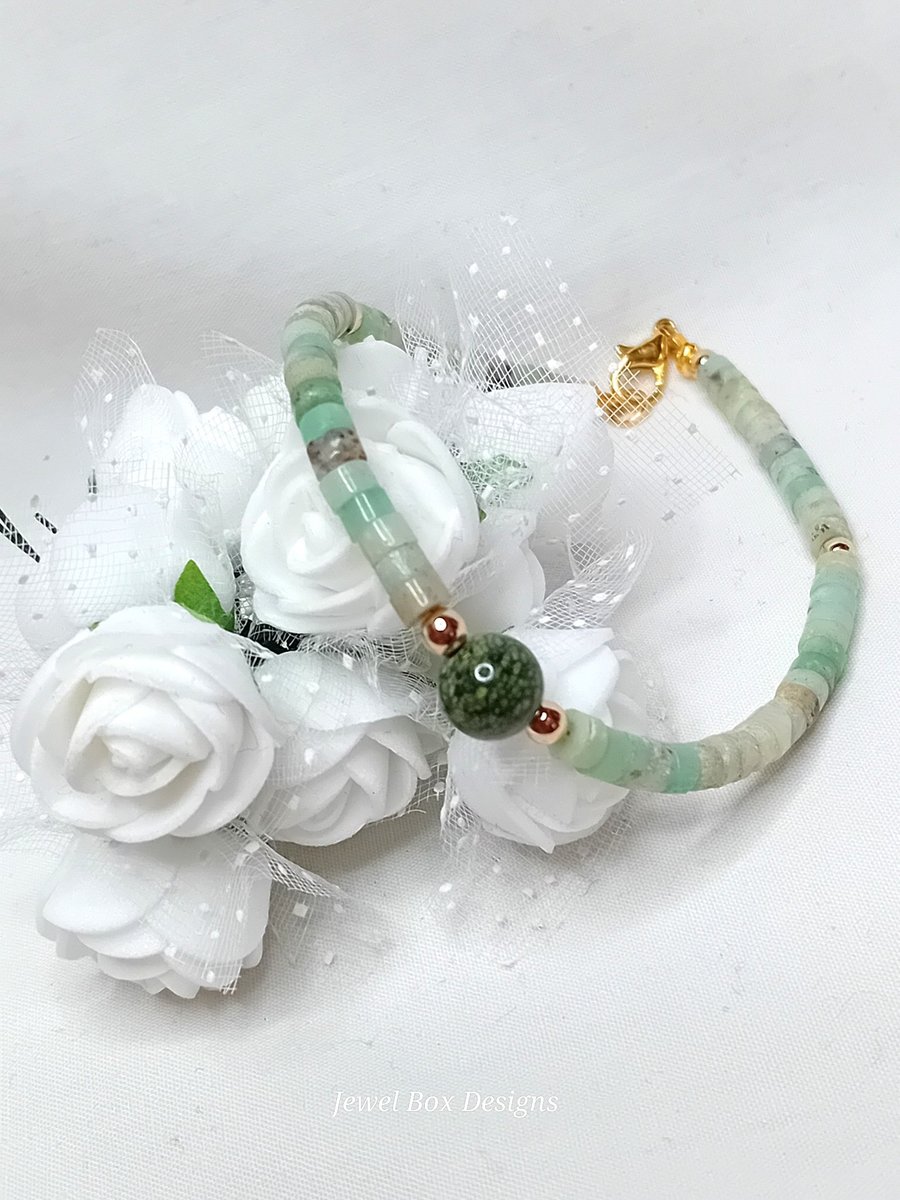 Green Opal & Serpentine Bracelet 