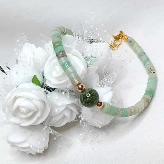 Green Opal & Serpentine Bracelet 