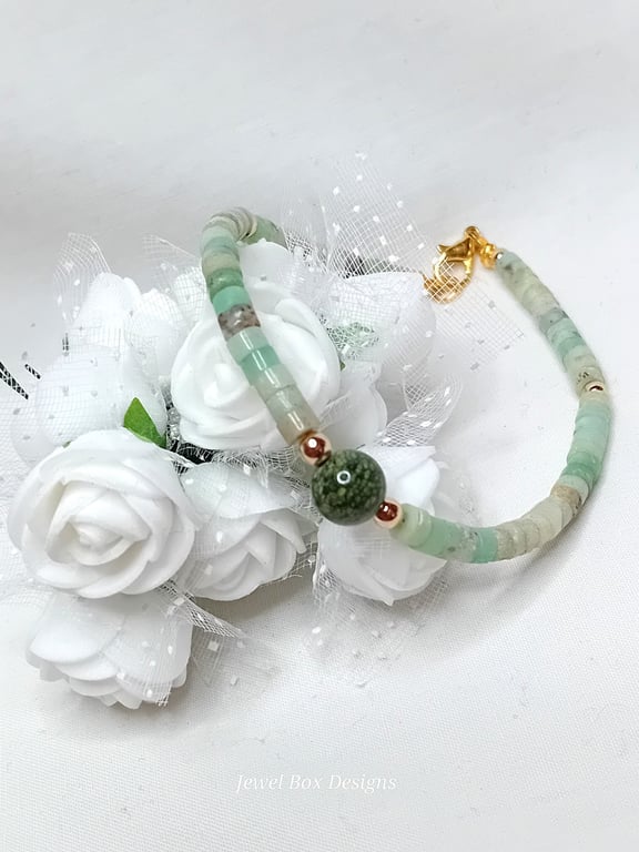 Green Opal & Serpentine Bracelet 