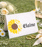 Sunflower Wedding Name Cards Folded Place Cards Handmade