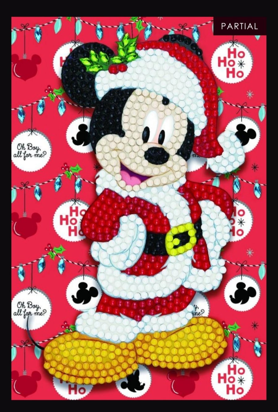 Mickey santa xmas crystal art card kit.