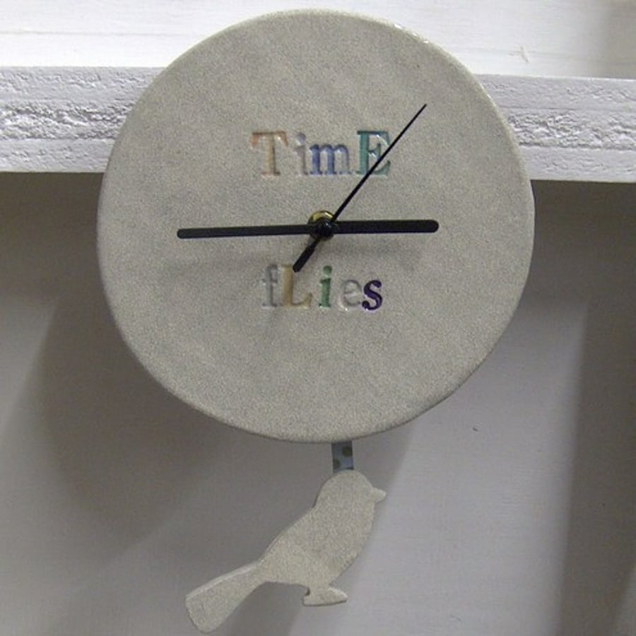'Time Flies' Pendulum Clock
