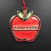 ceramic red apple thankyou decoration