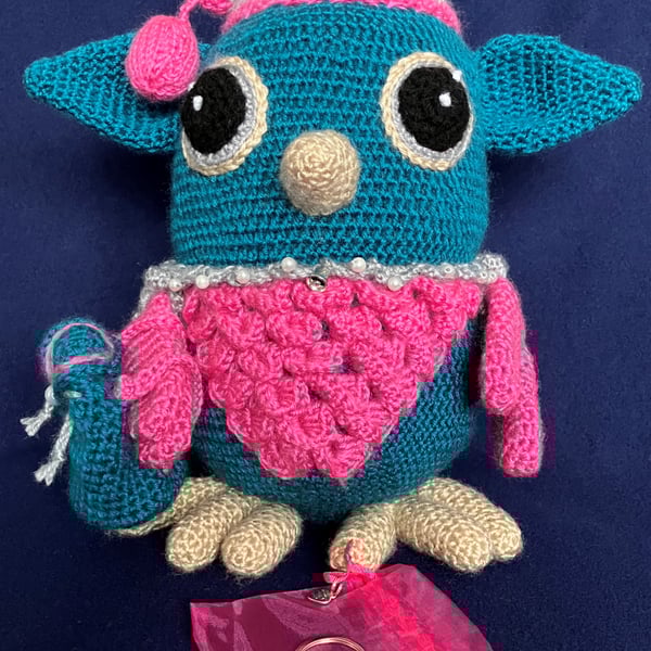 Large Night Owl with backpack and keyring – Special Gift Set
