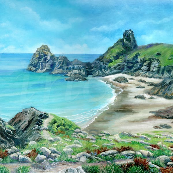 Blue Rapture at Kynance Cove, Cornwall - Limited Edition Giclée Print