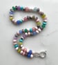 Jumble Jelly Hand Knotted Beaded Gemstone Necklace