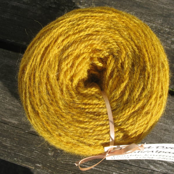 Hand-dyed Jacob & Alpaca Double Knitting (Sport) Wool Chamomile 100g