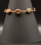 Natural Picasso jasper and copper handmade copper gemstone link , Pisces jewelry - Image 2