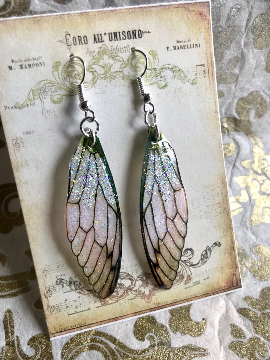 Forest Fairy Wing Sterling Silver Earrings