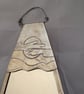 Magical pewter hare mirror decorated with oak leaves and moon design - Image 4