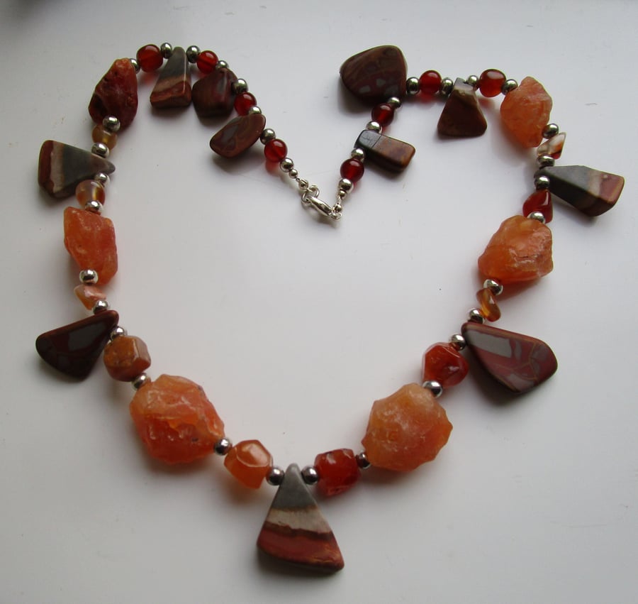 Carnelian and Agate Necklace