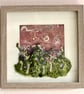 Needlefelted floral wool art with embroidery  - Image 3