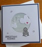Rabbit With Clouds Christmas Card - Christmas Wishes