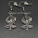 Alternative Style Rose Earrings. Hypoallergenic. Memorial Gift. Gift for Her. 