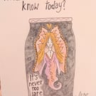 Small Prophets inspired original drawing "It's never too late"