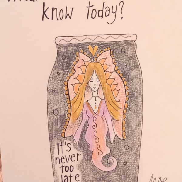 Small Prophets inspired original drawing "It's never too late"