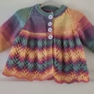 Baby girl striped cardigan, newborn to 3 months - baby shower gifts, newborn