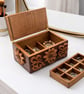 Hand-Carved Hardwood Jewellery Box