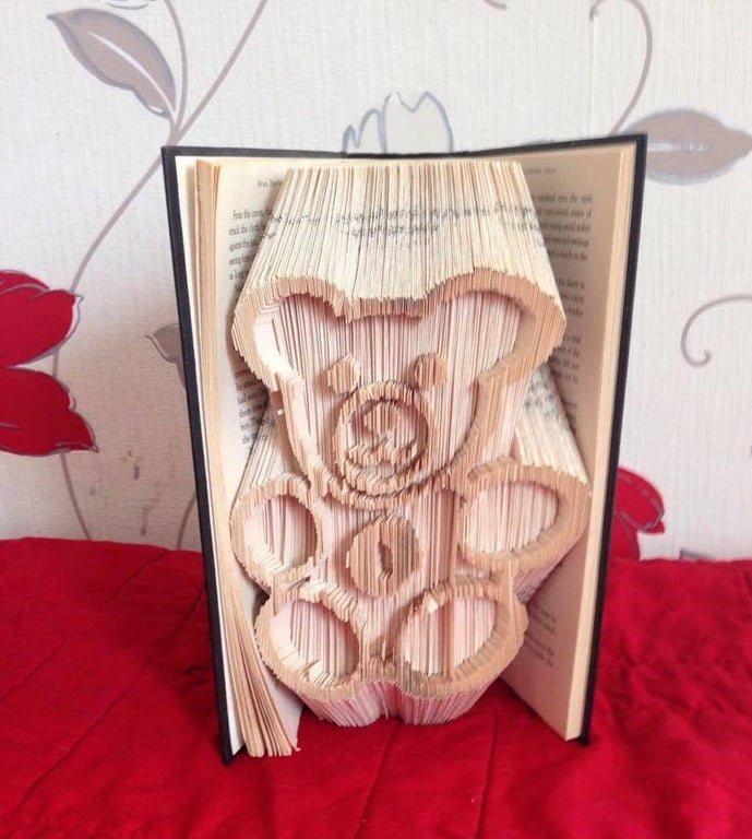 Alphabear Number 0 CUT & FOLD Book Folding Pattern - EMAILED PDF PATTERN