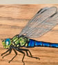 Dragonfly original painting on oak - Image 3