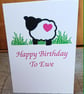 A6 Happy Birthday To Ewe Greeting Card (Portrait)