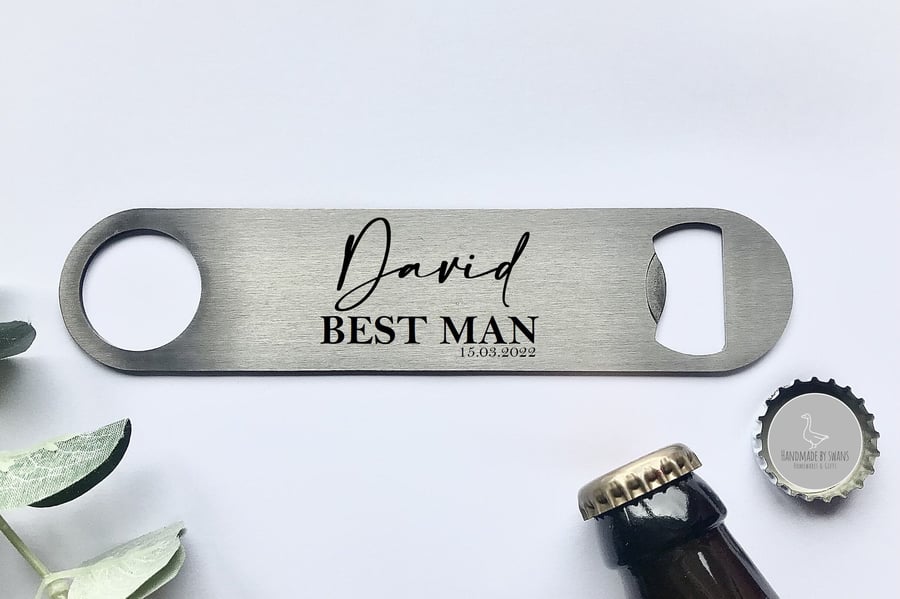 Thank you for being my Best man, Usher, Groomsman beer bottle opener