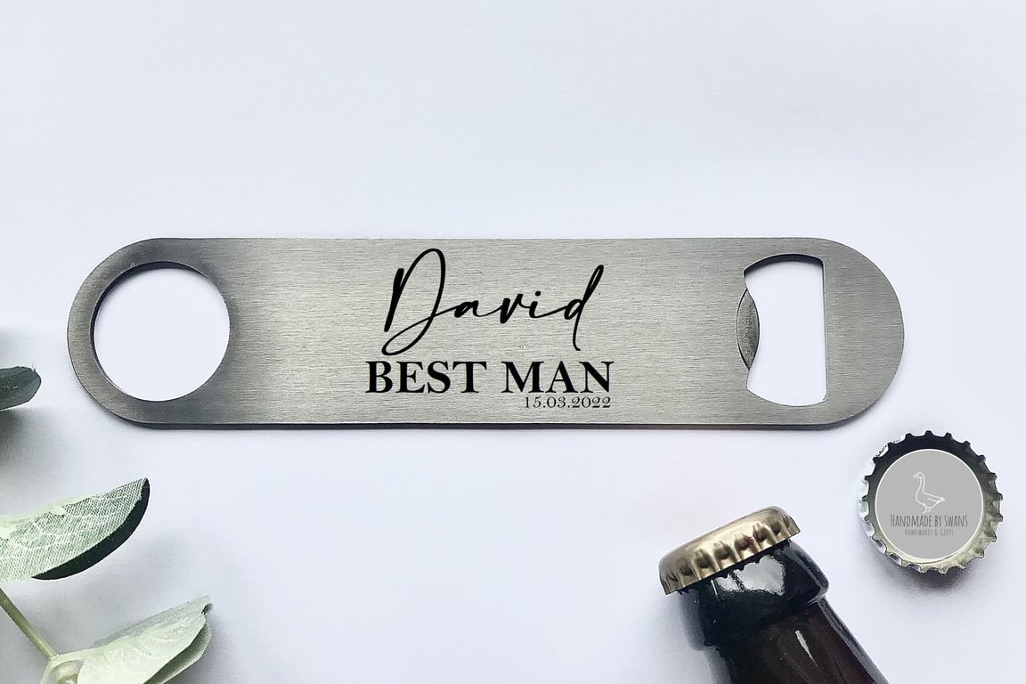 Thank you for being my Best man, Usher, Groomsman beer bottle opener