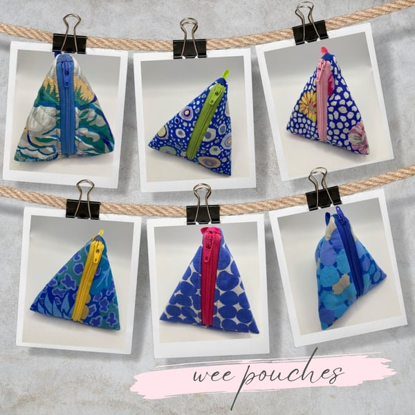 Dinky triangle purses for phone chargers