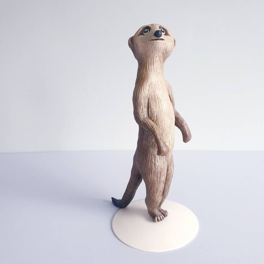 MEERKAT - polymer clay animal sculpture.