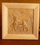 'Dancing Hares' Ceramic Artwork