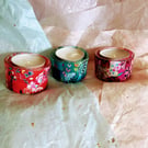 3 glass decopatch tea lights