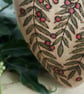 Pyrography wooden rowan heart decoration - Image 2