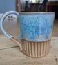 Turquoise half carved mug - Image 4