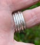 Sterling silver ring, stacking ring with choice of texture and finish - Image 8