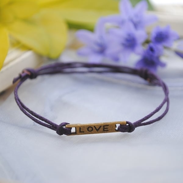 Friendship Bracelet-Purple Love