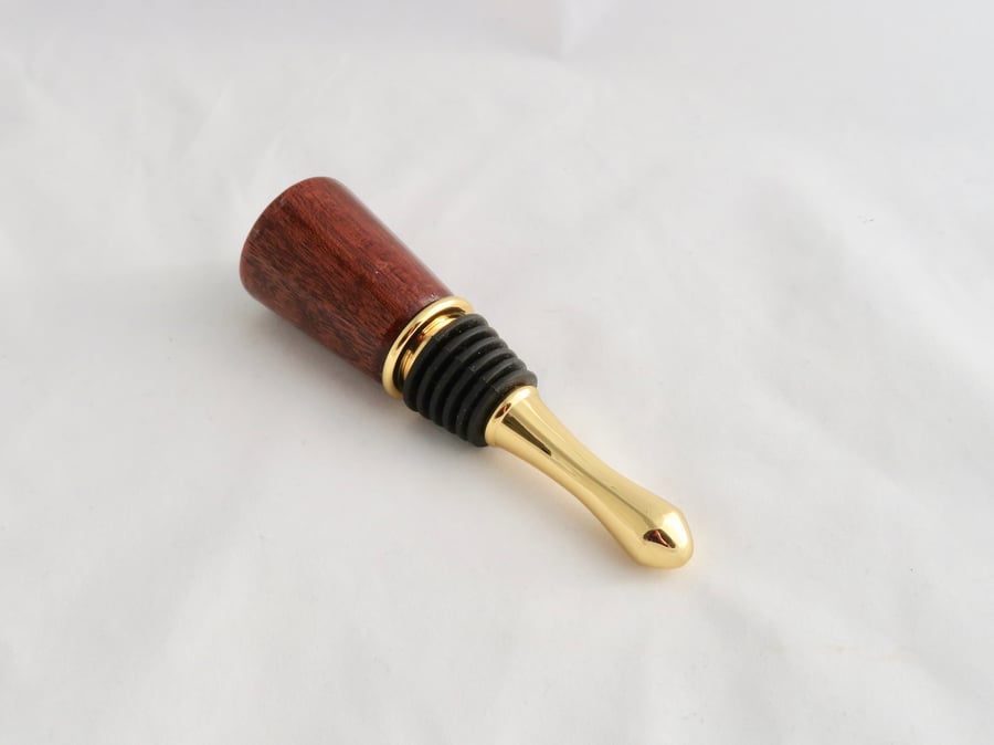 Woodturned Black Walnut Bottle Stopper 