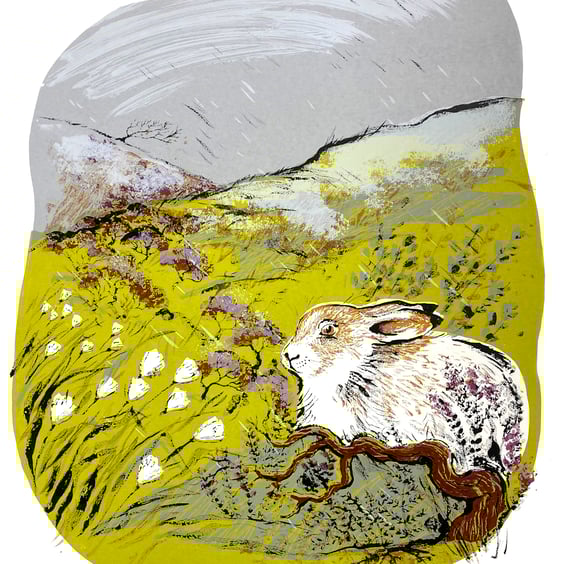 'Woodhead Hare' Serigraph Silkscreen Print