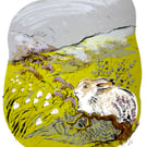 'Woodhead Hare' Serigraph Silkscreen Print
